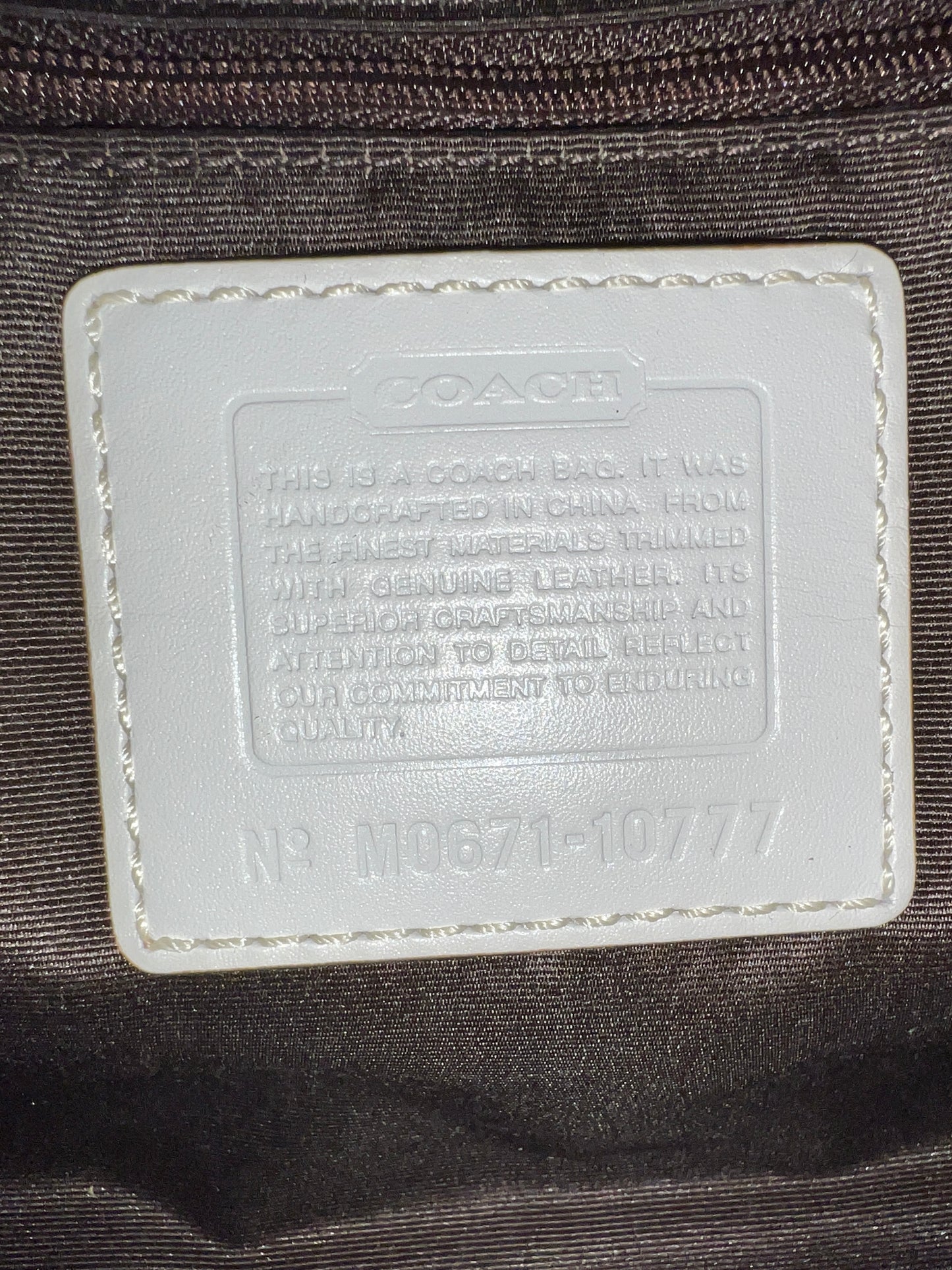 Vintage Coach Hampton Signature Satchel
