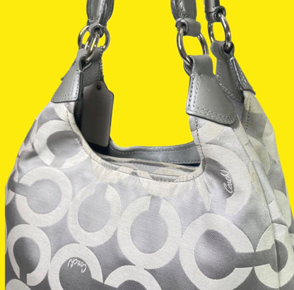 Coach Madison Op Art Sateen Maggie Shoulder Bag