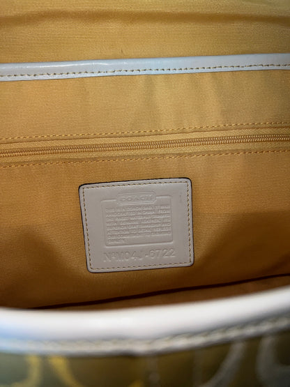Vintage coach Soho yellow optic signature flap satchel
