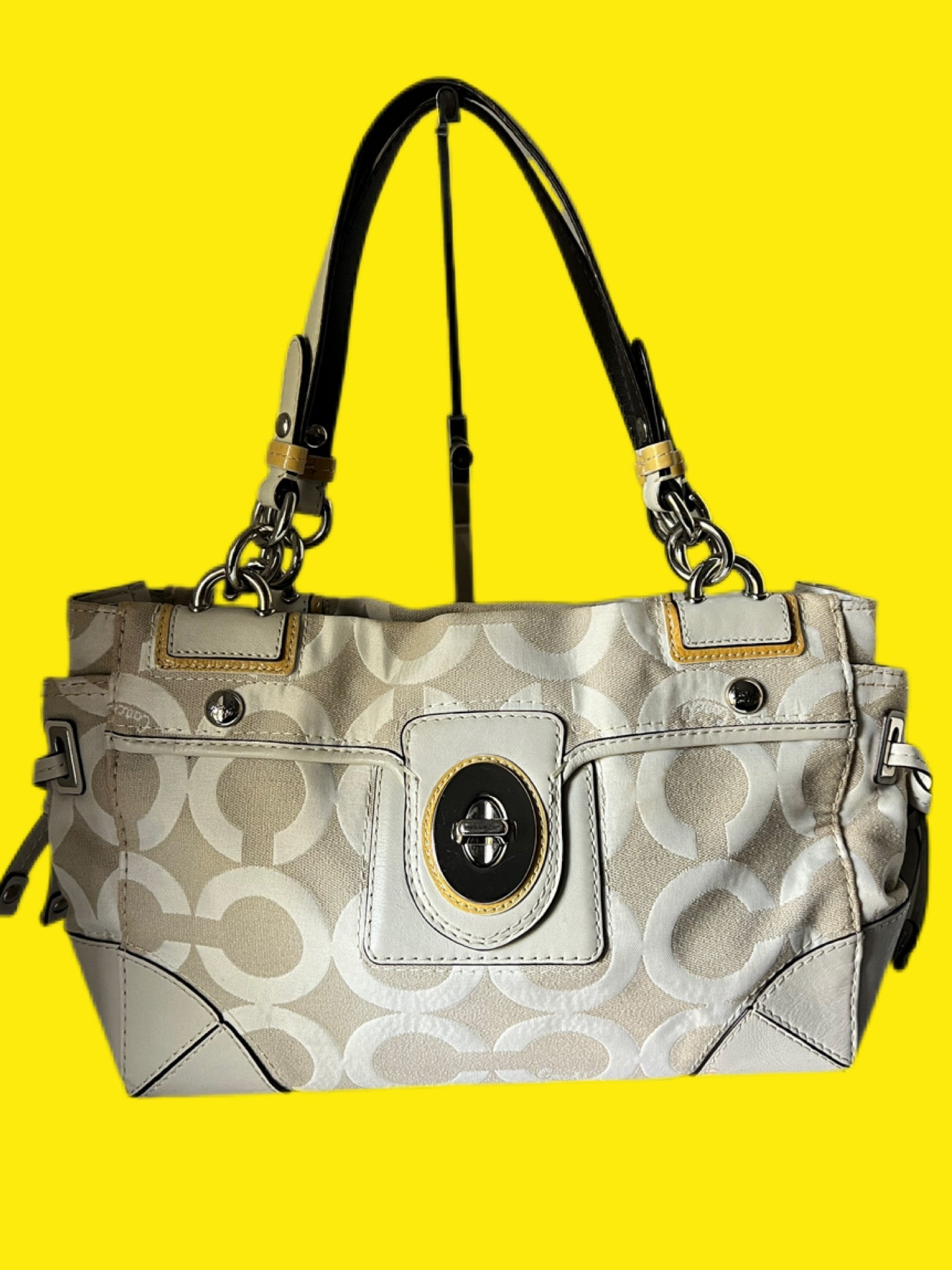 Vintage Coach Peyton Op Art Carryall